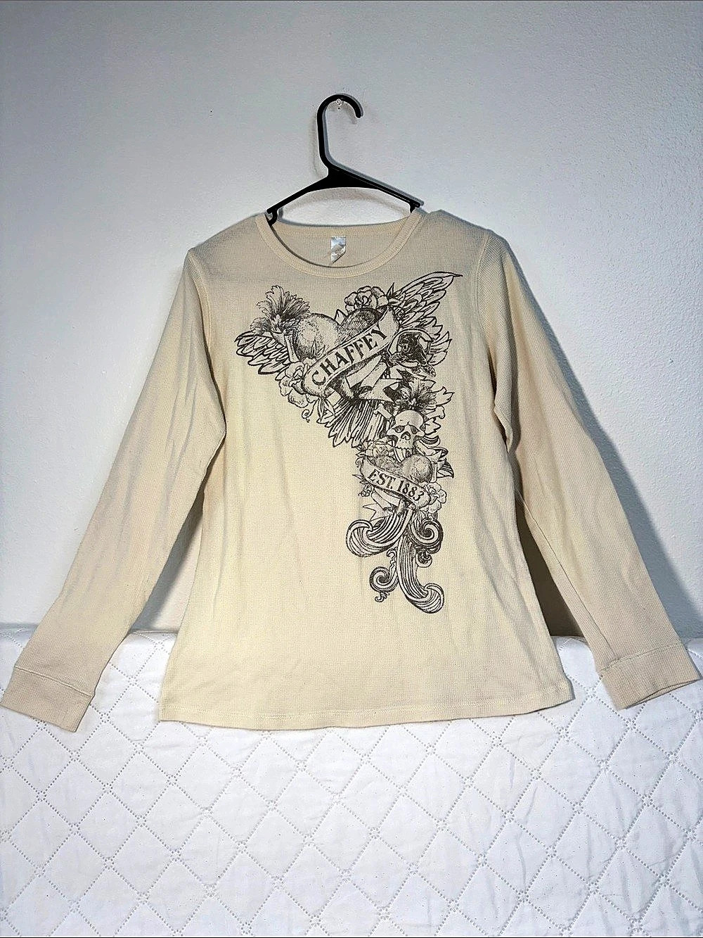 Graphic Long Sleeve Tee Cream XL